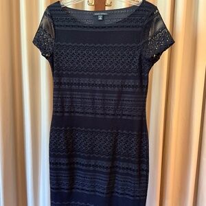 Banana Republic Black Stretch Lace Dress